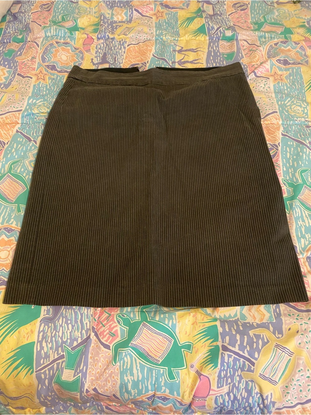 GAP Dark Brown Pinstripe Pencil Skirt